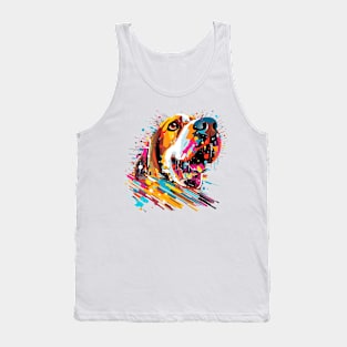 Basset Hound Dog Pet World Animal Lover Furry Friend Abstract Tank Top